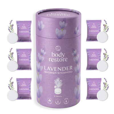 Lavendel Dusch-Duftkugeln - Geschenkbox 6er Pack