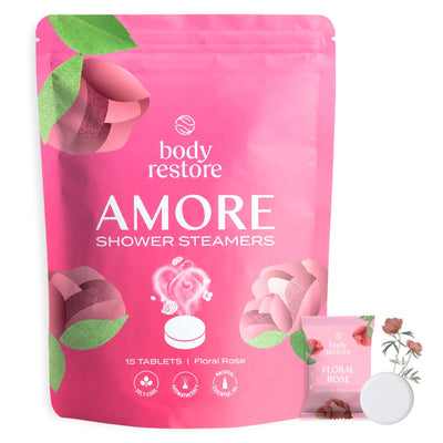 Floral Rose Dusch-Dampfbomben - 15er Packung