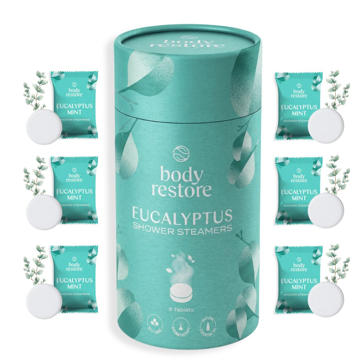 Eukalyptus-Dusch-Duftkissen - Geschenkbox 6er Pack
