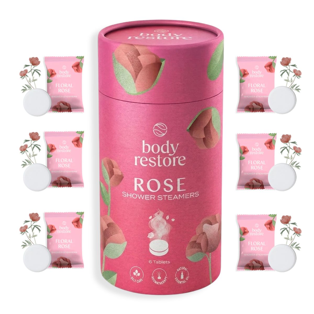 Floral Rose Dusch-Duftkugeln - Geschenkbox 6er Pack