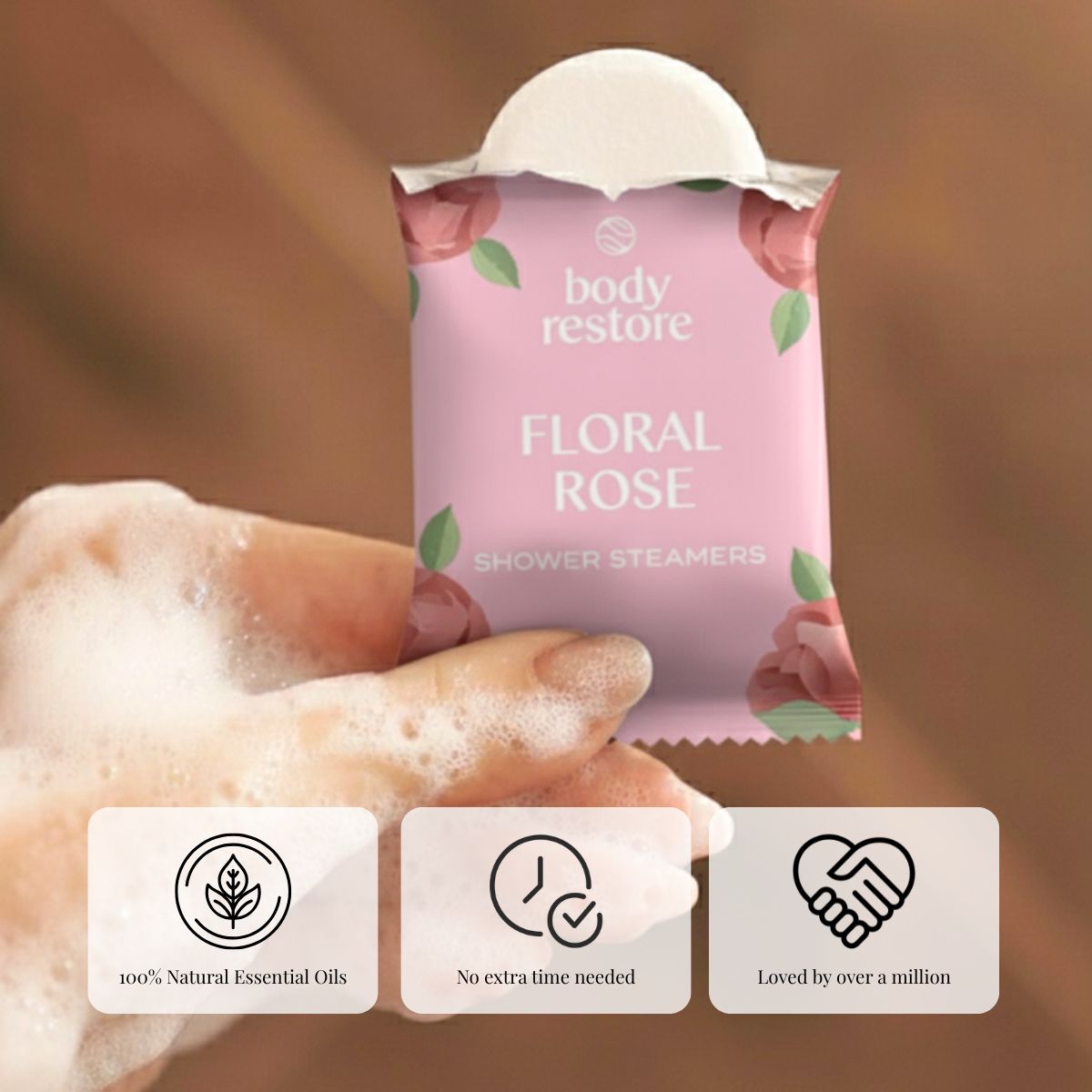 Floral Rose Dusch-Duftkugeln - Geschenkbox 6er Pack