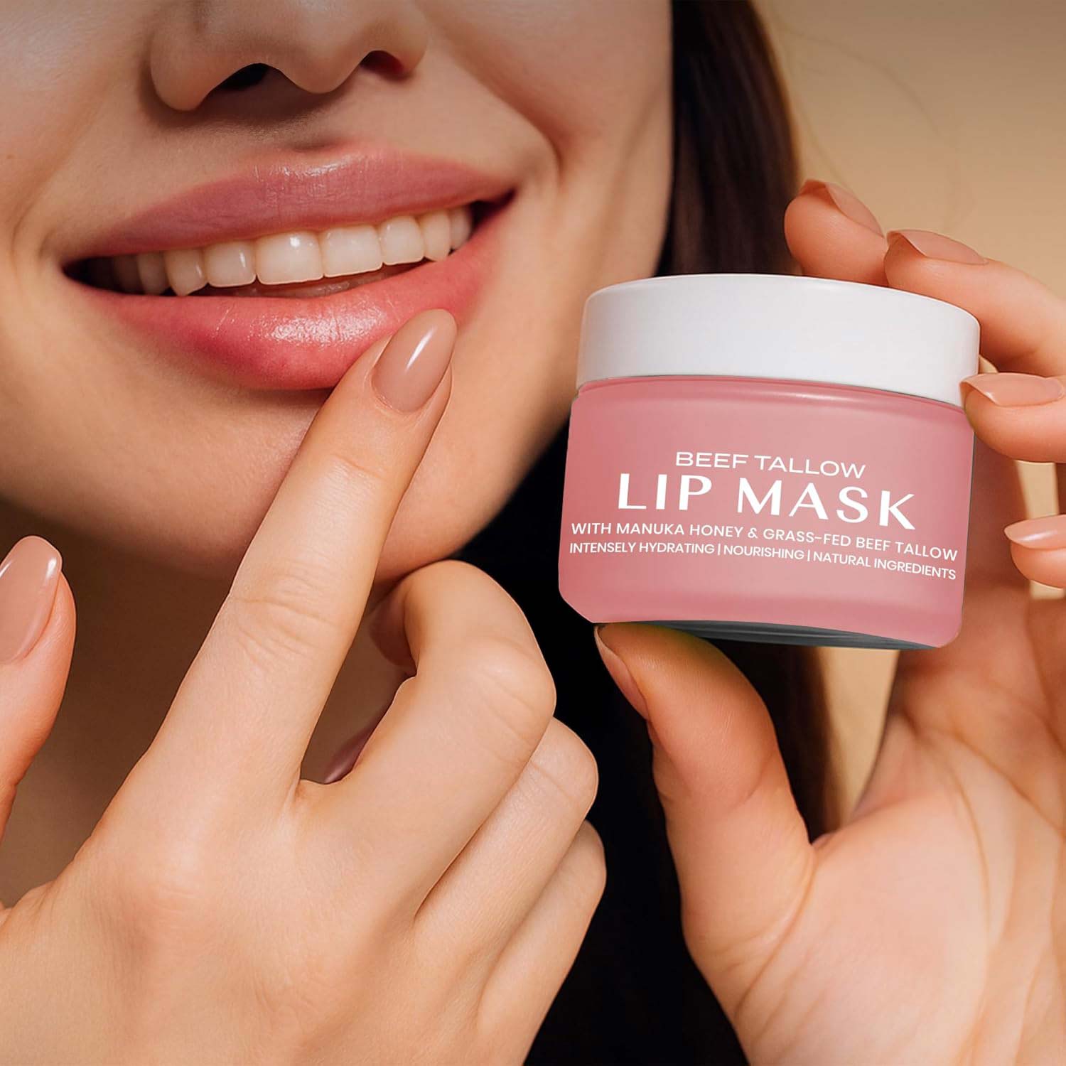 Lippenmaske mit Rindertalg – Duftfrei